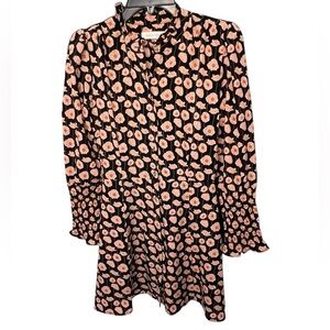 Floral Print Black and Pink Dress EUC pit to pit 19 inches Length 33 inchesBOX24